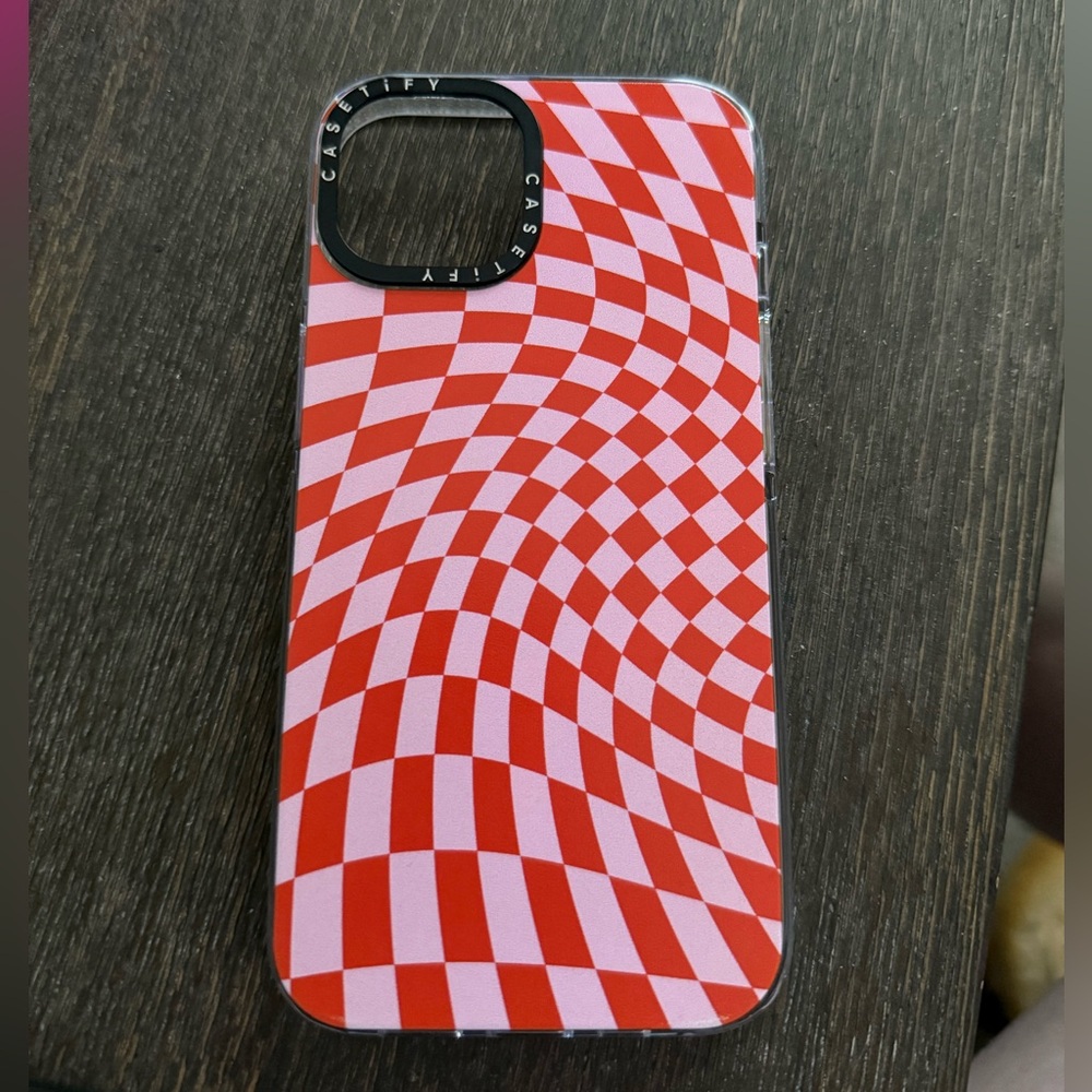 Casetify Red Optical Illusion iPhone Case